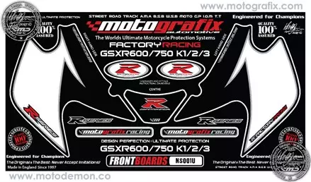 Наклейка Motografix NS001U для мотоциклов SUZUKI GSX-R 600 '01-03