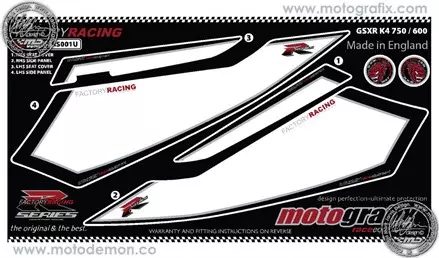 Наклейка Motografix RS001U для мотоциклов SUZUKI GSX-R 600/750 '04-05