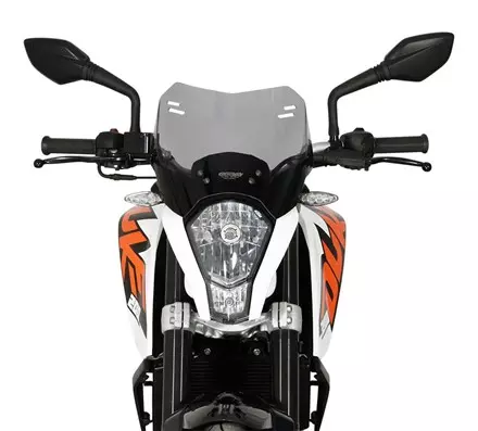 Ветровое стекло для KTM Duke 125 / 200 / 390 2010-2015 Spoiler S, цвет Серый