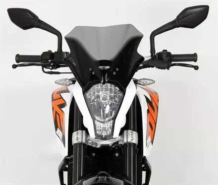 Ветровое стекло для KTM Duke 125 / 200 / 390 2010-2015 Racing R, цвет Серый