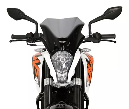 [MRA] Ветровое стекло для KTM Duke 125 / 200 / 390 2010-2015 Racing R, цвет Черный