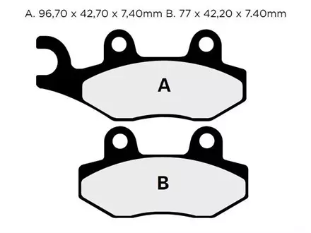 Тормозные колодки Nissin 2P-211ST для мотоциклов