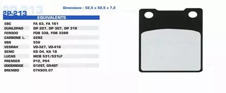 Тормозные  колодки Nissin 2P-213ST