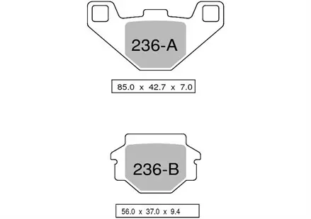 Тормозные колодки Nissin 2P-236NS для мотоциклов