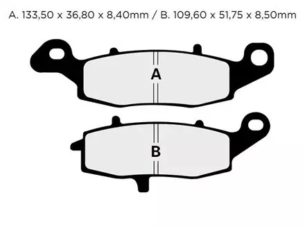 Тормозные колодки Nissin 2P-257NS для мотоциклов