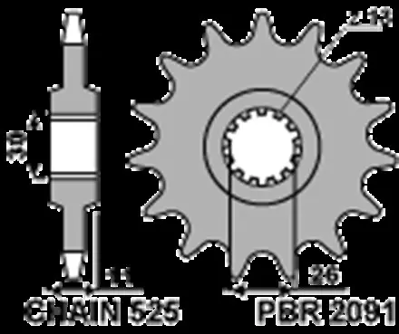 Звезда передняя PBR 2091C16 для мотоциклов