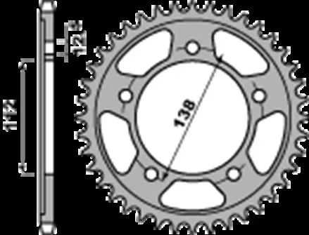 Звезда задняя PBR 435742C45 для мотоциклов