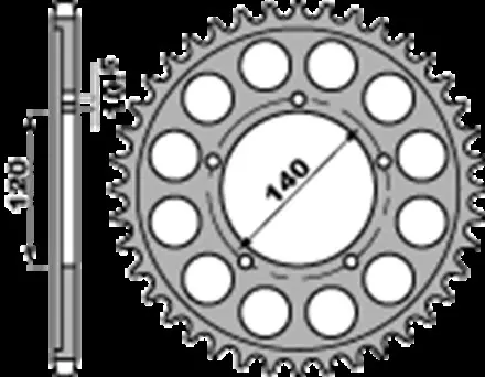 Звезда задняя PBR 440940C45 для мотоциклов