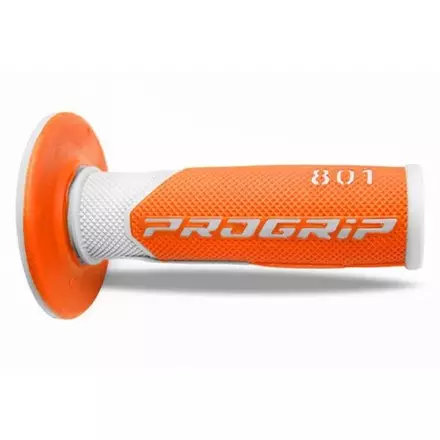 Ручки руля (грипсы) Progrip 801-242 бело-оранжевые PA080100BIAF