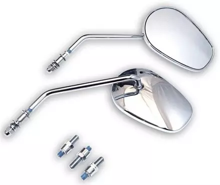 Зеркало HD-STYLE,  хромированное, с дополнительным