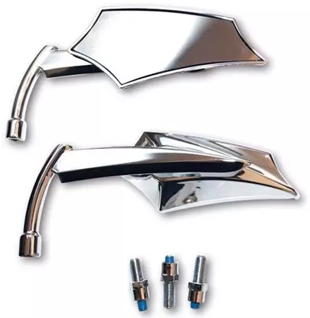 Зеркала SHIELD кастом, хром, металл., пара