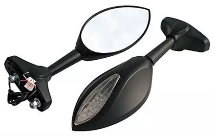 Универсальные зеркала с поворотниками черные, пара