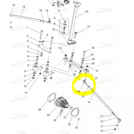 Рулевой накончник правая резьба Polaris IQ RACER / RR 600 / 440 2005+ 7061136
