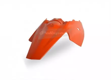 Крыло заднее + щиток бокового номера KTM SX-SX-F '2007-10-EXC 08-11, оранжевое
