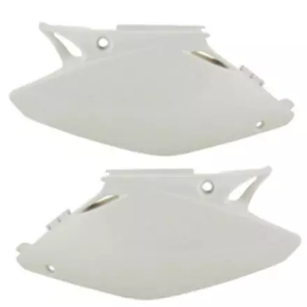 Щиток бокового номера с крышкой филтр. коробки CRF250R '2014-17, CRF450R '2013-16 белый