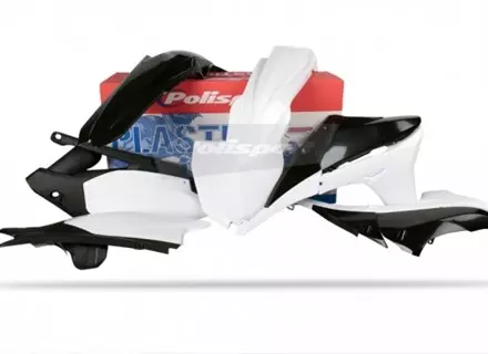 Комплект пластика Yamaha YZ450F '2010-13 черно-белый Oem (11)