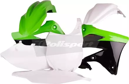 Комплект пластика Kawasaki KX450F '2013-15 зелено-белый Oem Color(15)