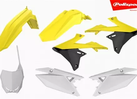 Комплект пластика Suzuki RMZ450 2018-19-RMZ250 '2019 желто-черный Oem (18)