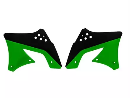 Боковины радиатора KXF250 09-12 черно-зеленые