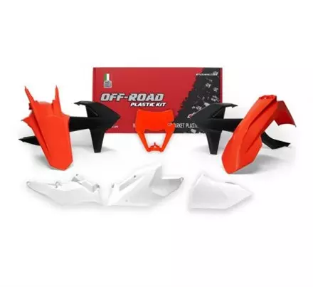 Комплект пластика KTM XC-W/EXC-EXCF125-500 17-19 оранжево-черно-белый