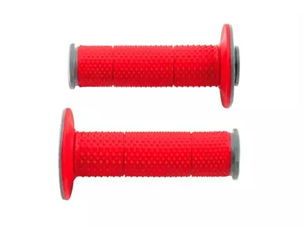 Ручки на руль ExtraSoft Full Diamond 116мм серо-красные