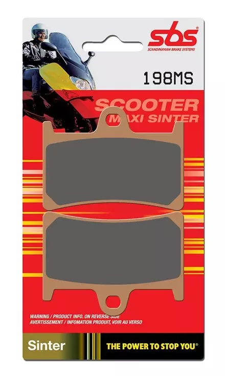 Тормозные колодки передние SBS 198MS для скутеров