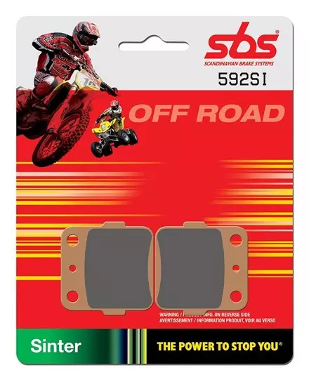 Тормозные колодки SBS 592SI для YAMAHA YZ85 02-19 5PA-W0046-50-00, KAWASAKI KX85 01-19 43082-1205, H