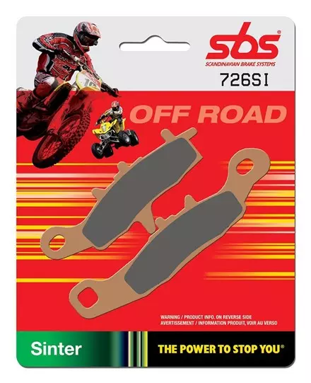 Тормозные колодки передние SBS 726SI для KX 85 II 01-19  43082-1196 , RM 85 05-19 59301-03820