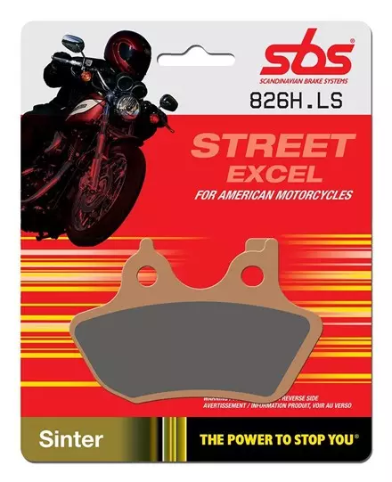 Тормозные колодки задние SBS 826H.LS для Harley Davidson 44082-00B, 44082-00C, 44082-00D, 44442-00