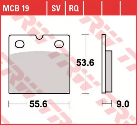 Тормозные колодки TRW MCB19 для мотоциклов