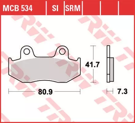 Тормозные колодки TRW MCB534 для мотоциклов