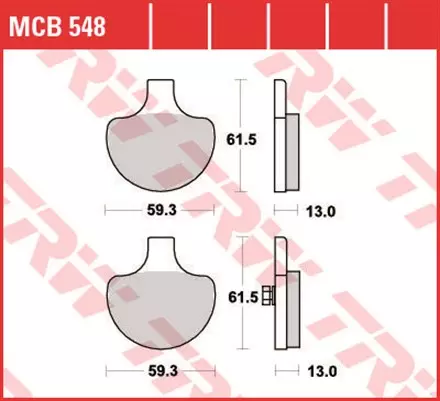 Тормозные колодки TRW MCB548 для мотоциклов