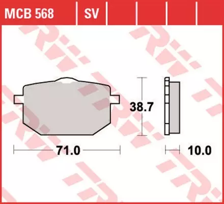 Тормозные колодки TRW MCB568 для мотоциклов