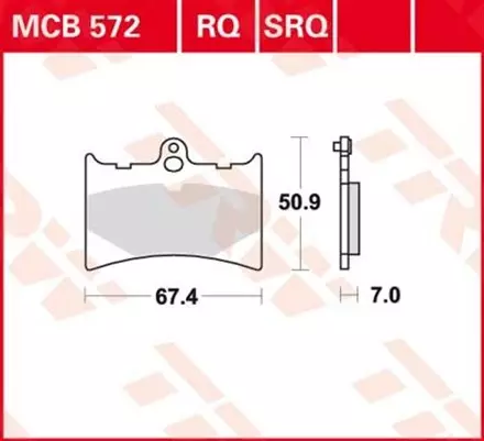 Тормозные колодки TRW MCB572 для мотоциклов