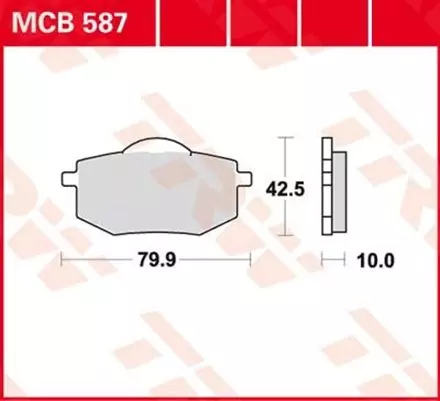 Тормозные колодки TRW MCB587 для мотоциклов