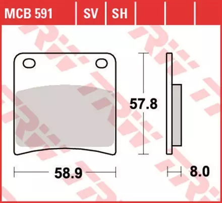 Тормозные колодки TRW MCB591 для мотоциклов