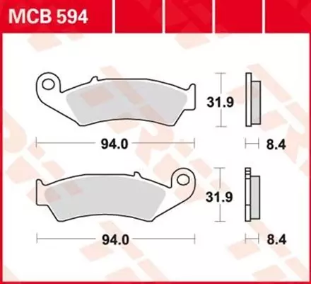Тормозные колодки TRW MCB594 для мотоциклов