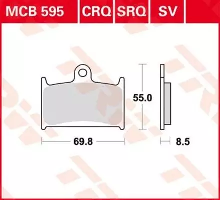 Тормозные колодки TRW MCB595 для мотоциклов