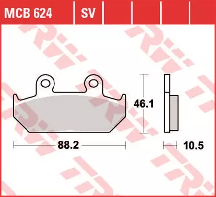 Тормозные колодки TRW MCB624 для мотоциклов