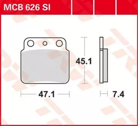 Тормозные колодки TRW MCB626SI для мотоциклов