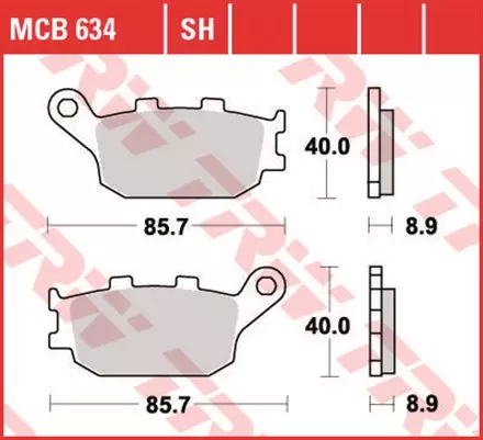 Тормозные колодки TRW MCB634 для мотоциклов