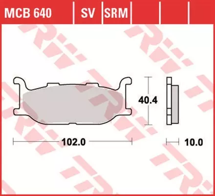 Тормозные колодки TRW MCB640SV для мотоциклов