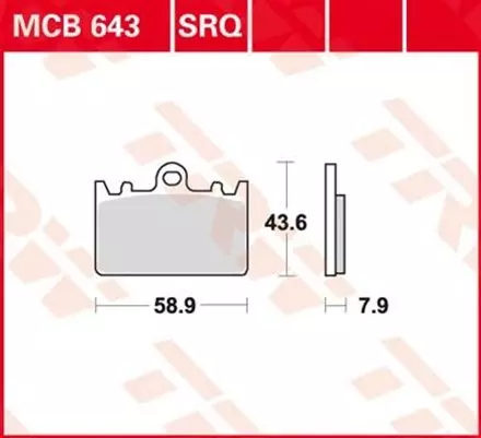 Тормозные колодки TRW MCB643 для мотоциклов