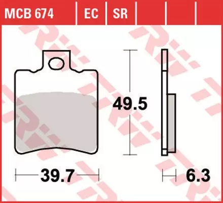 Тормозные колодки TRW MCB674SR для мотоциклов