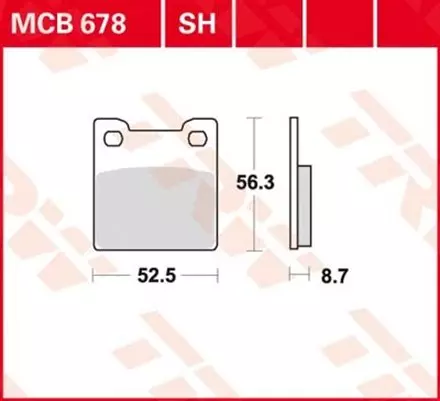 Тормозные колодки TRW MCB678 для мотоциклов