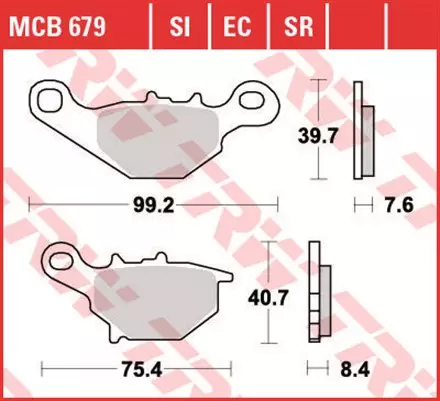 Тормозные колодки TRW MCB679 для мотоциклов