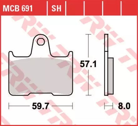Тормозные колодки TRW MCB691SH для мотоциклов