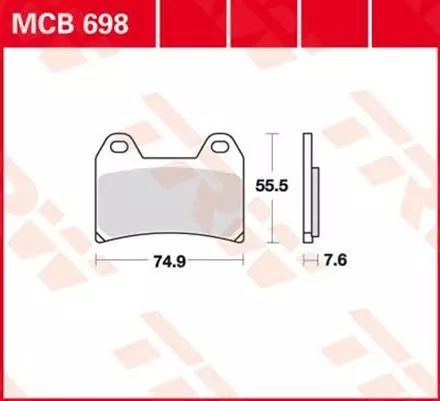 Тормозные колодки TRW MCB698 для мотоциклов