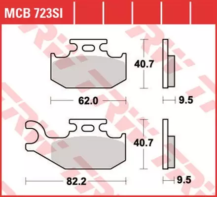 Тормозные колодки TRW MCB723SI для мотоциклов