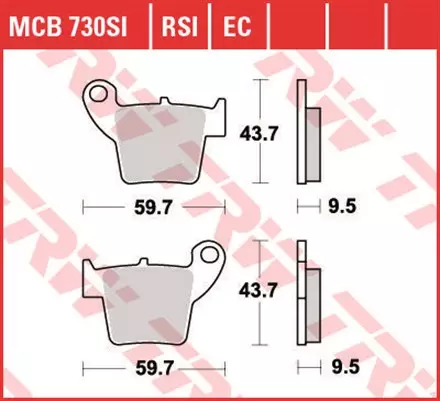 Тормозные колодки TRW MCB730SI для мотоциклов